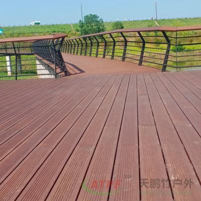 China Textured 150mm Decking Boards Carbonized Bamboo for sale