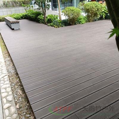 China Flat Interlocking Bamboo Wood Decking For Outdoor Garden for sale