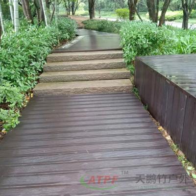 China Waterproof Carbonised Bamboo Wood Decking Boards 150mm for sale