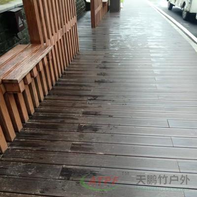 China Tablas de cubierta de madera de bambú anti-corrosión de 28 mm para el patio trasero en venta