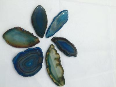 China Pendente fraco natural com cor diferente, CE de pedra preciosa da fatia da ágata habilitado à venda