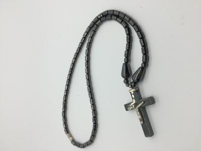 China Kreuzanhänger-Halsketten-magnetische Hämatit-Schmuck-Hämatit-Stein-Perlen zu verkaufen