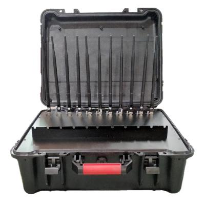 China Adjustable Mobile Phone Signal Jammer 60W High Power Suitcase Portable for sale