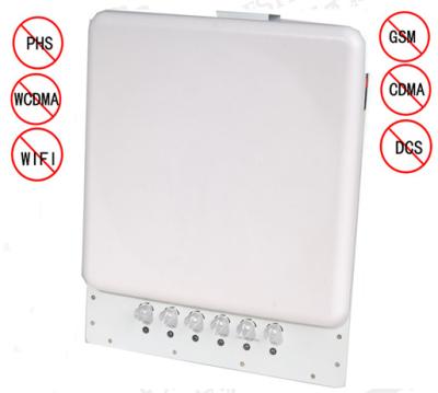 China 12W White Plastic Cell Phone Blocking Device Jamming Distance 1-30M for sale