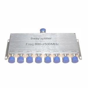 China 140x85x20 mm 8 Way Power Divider/Splitter 800-2500MHZ 50Ω I/O impedance for sale