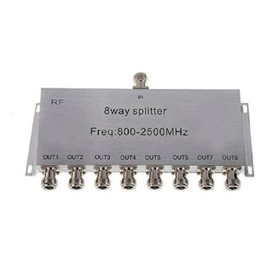 China High Isolation 8 Way Power Divider / Power Splitter 800-2500MHZ , N-female Connector for sale