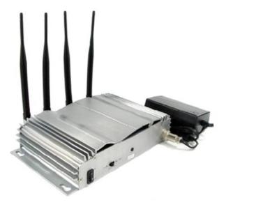 China Indoor Silver Cell Phone Signal Jammer 33dBm , Four Band Blocker EST-808A for sale