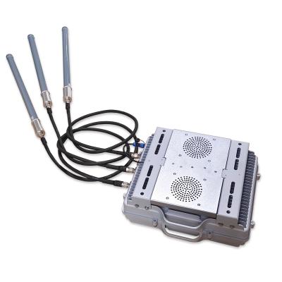 China 1500m 3 Bands High Power Anti Drone UAV Jammer with Omni Directional Antennas for sale