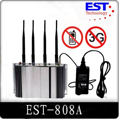 China 3G Cell Phone Signal Jammer Blocker EST-808A , 2100 - 2200MHZ Frequency for sale