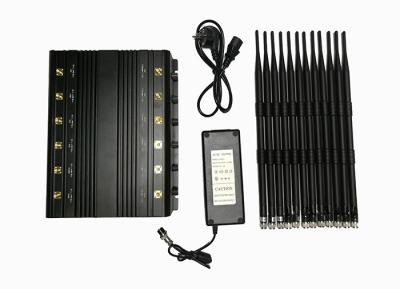 China Dispositivo estacionário ajustável do bloqueio eletrônico do poder superior de 12 faixas 2 watts de jammer à venda