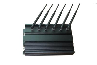 China WIFI 3G 2G 6 Antennas Cell Phone Signal Jammer with Cooling Fans for sale