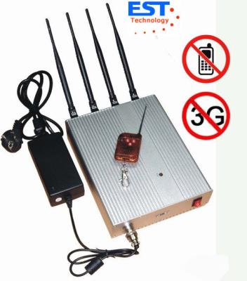 China 3G Mobile Phone Remote Control Jammer / Blocker EST-505B With 4 Antenna for sale