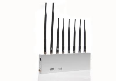 China 8 Antenna UHF / VHF Cell Phone Signal Jammer , WIFI / 3G Mobile Phone Signal Blocker for sale
