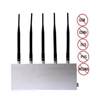 China Wireless  Cell Phone Signal Jammer CDMA GSM DCS PHS 3G , Five Antenna for sale