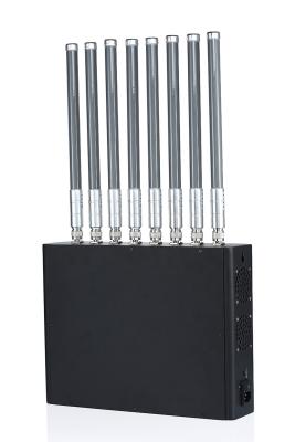 China 40W Adjustable Cell Phone Wifi Jammer WIFI 4G LTE CDMA Signal Blocker EST-505F8 for sale