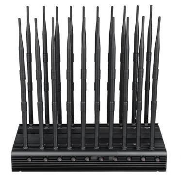 China OEM 20 Bands Cell Phone 2G 3G 4G 5G WIFI GPS VHF UHF RC315 433 868 Signal Jammer for sale