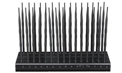 China 1-40m Adjustable Cell Phone Signal Jammer 30 Channels Indoor 12 Months Warranty for sale