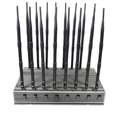 China OEM 16 Bands Signal Blocker Cell Phone WIFI GPS VHF UHF Remote Control Signal Jammer for sale