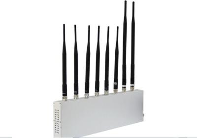 China Indoor 808M UHF / VHF GPS Signal Jammer 8 Band with High Power for sale