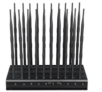 China 20 Antennas Cell Phone Signal Jammer 3G 4G WiFi Bluetooth Cell Phone Scrambler Device for sale