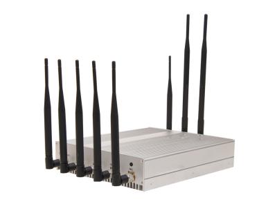 China UHF VHF 3G Mobile Phone Signal Jammer 25 Meters 8 Antenna Jammer for sale