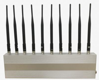 China Mobile Phone Signal 5G Jammer 10 Antennas On Wall Stationary 3G for sale