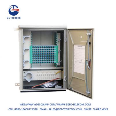 China Outdoor Fiber Optic Terminal Cabinet Wall Mounted 96 Core for sale