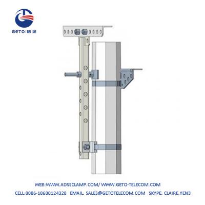China Square Tube Mounting Bracket / Extension Bracket Hot Dip Galvanized Steel For Pole for sale