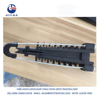 China Aerial Cable Fiber Clamp ADSS Cable Clamp Wedge Type Plastic 12-16mm for sale