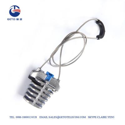 China Aluminum FTTH Figure 8 7KN 7mm Drop Cable Clamp for sale