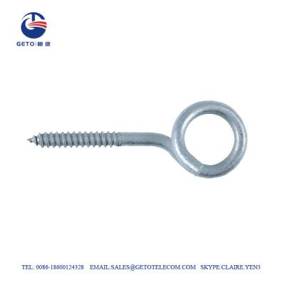 China 6x20mm Optic Fiber Outdoor Wire Anchor 500N Pigtail Screw Hook for sale
