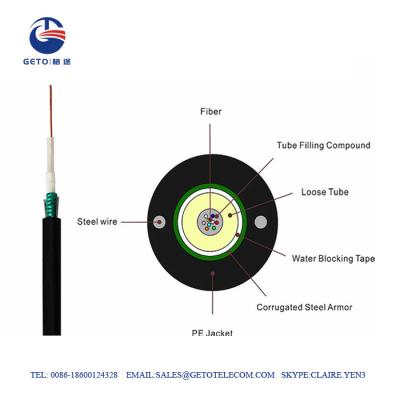 China GYXTW Single mode and Multimode Fiber Optic Cable for sale
