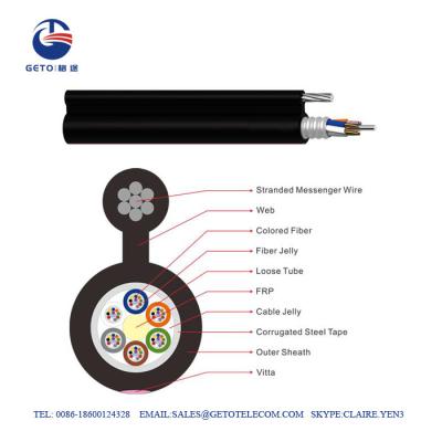China GYTC8A Self-supporting Aerial Optic Cable 12 Fiber Optic Cable for sale