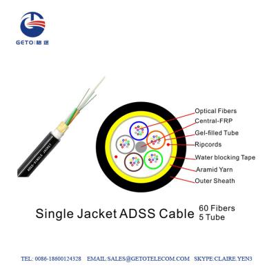 China 4000m PLENUM Self Supporting 96 Core Fiber Optic Cable for sale