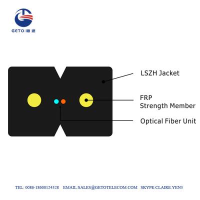 Chine 2 mode unitaire blindé de câble optique de fibre des noyaux OM4, câble de fibre optique de mode unitaire à vendre