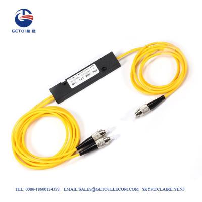 China Pigtail Type FTTH FC UPC Fiber Optic Splitter 1x2 PLC for sale