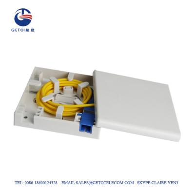 China FTTH Sc / APC Faceplate Wall Socket OEM Fiber Terminal Box IP65 for sale