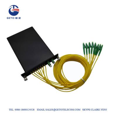 China Standard LGX Cassette 2×8 PLC Splitter 0.9mm For Fiber Optic Cable for sale