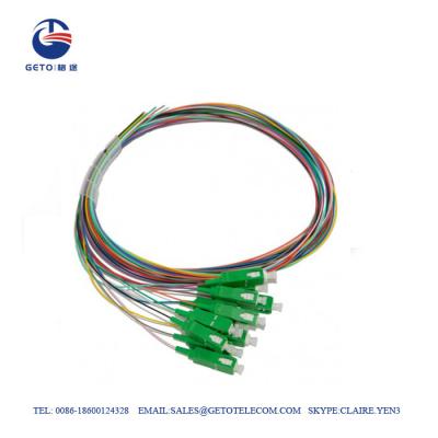 China 12 Core SC / APC 0.9mm Optic Fiber Patch Cord SM Multi Pigtail for sale
