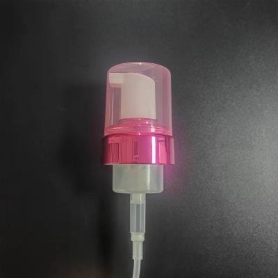 China K515 Shiny Pink PE Nonspill Liquid Soap Foam Pump With Cap for sale