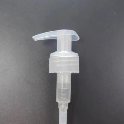 China Transparent Lotion Pump Dispenser Neck 24 / 28 Discharge Rate 1.20 - 1.50ml/T for sale