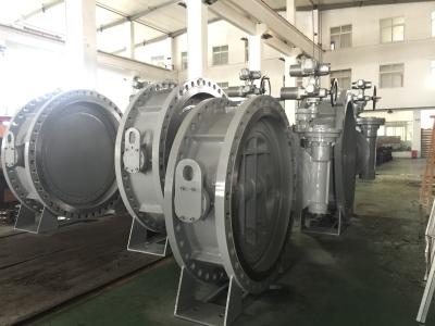 China DN1200 Size Double Flanged Gear Box Operator Marine Butterfly Valve for sale