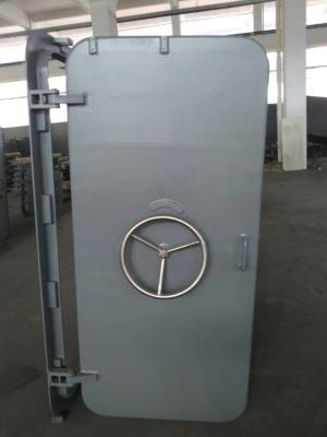 Cina Porte d'acciaio a tenuta d'acqua delle porte A60 di fuoco della prova della singola della foglia maniglia marina della ruota in vendita