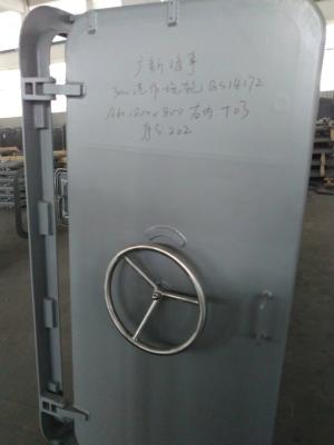 China Watertight Steel Marine Doors Wheel Handle Quick Opening 8mm Leaf Thickness for sale