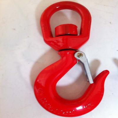 China Alloy Steel 3/4 Inch Forged Lifting Swivel Hooks Quenching for sale