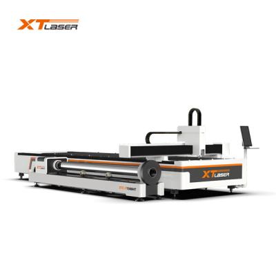 China Metal Fiber Laser Cutting Machine With Front And Rear Chuck Clamping Design for sale