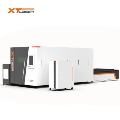 China Industrial 4kw Fiber Laser Cutting Machine For Metal Plate And Tube for sale