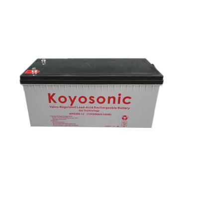 China Koyosonic Sealed Gel Battery 12v 200ah Solar Storage Battery for sale