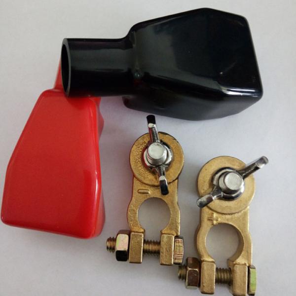 Quality Cooper Battery Accessories Brass Battery Terminal Clips Positive And Negative for sale