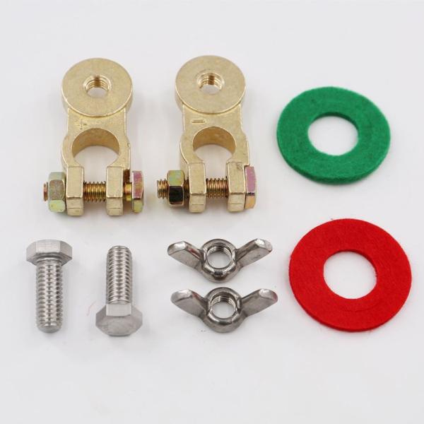 Quality Cooper Battery Accessories Brass Battery Terminal Clips Positive And Negative for sale